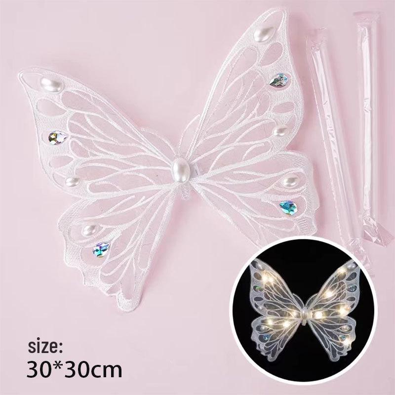 Luminous Butterfly Embroidery: Valentine's Cake Decoration & Fairy Figurine Gift
