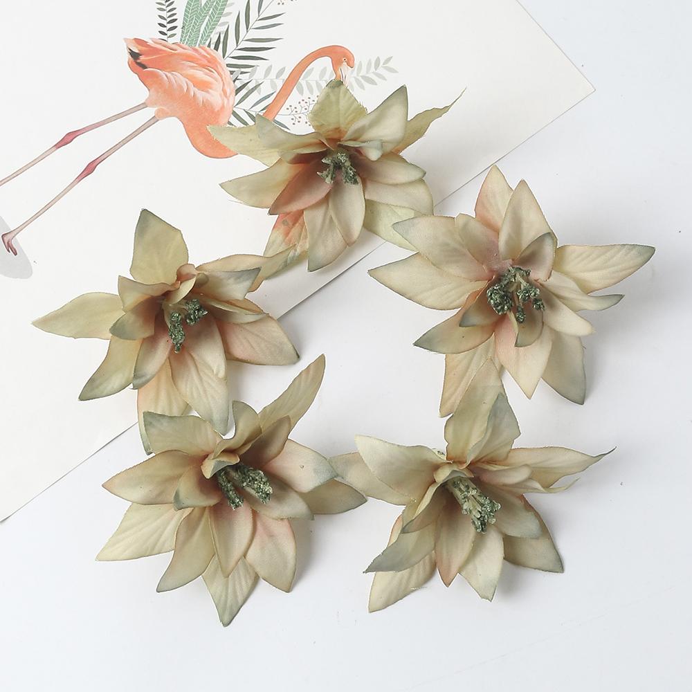 10/20/30cs 8cm Artificial Flowers Silk Fake Flowers Heads for Home Room Decor Wedding Decoration DIY Garland Gifts Accessories