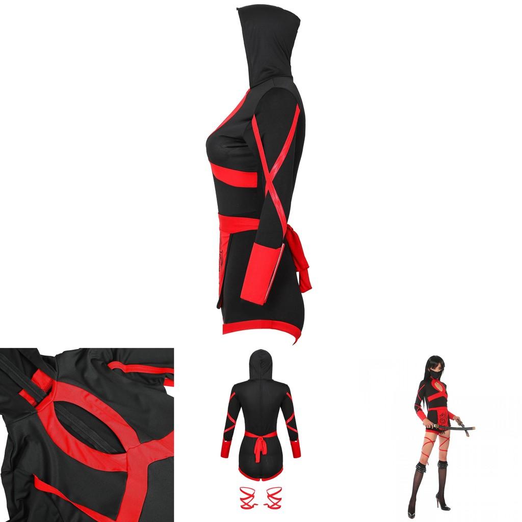 Stylish Women Ninja Cosplay Jumpsuit For Halloween Costume And Party Wear