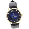 Mikinona Arabic Numeral Watch with Alloy Case and Synthetic Leather Strap, Constellation Design, ...
