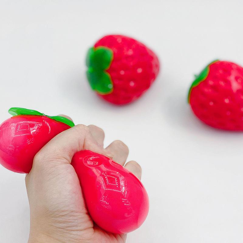 1/3 Stück Erdbeer Squishy Slow Rising Antistress Spielzeug Erwachsenenspielzeug Stressabbau Bälle Sensorisches Spielzeug