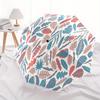 Tecido com Padrão de Folhas Tropicais, Design Vibrante de Selva para Decoração de Casa e ArtesanatoGuarda-chuva, Guarda-chuva Fofo com Design Fofo, Guarda-chuva Compacto Portátil de 3 Dobras
