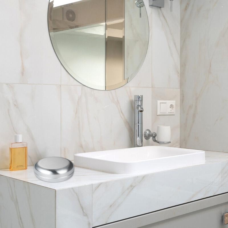 Aluminum Soap Box Travel Soap Dish with Drainages Layer, Waterproof and Rustproof Metal Soap Holder for Home Travel Use