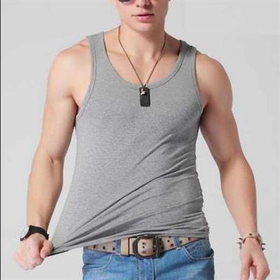 Kolsuz Tank Top erkek Spor Rahat Fanila Düz Renk Dip Streç Spor Tayt Spor Çapraz raylı Koşu Gömlek