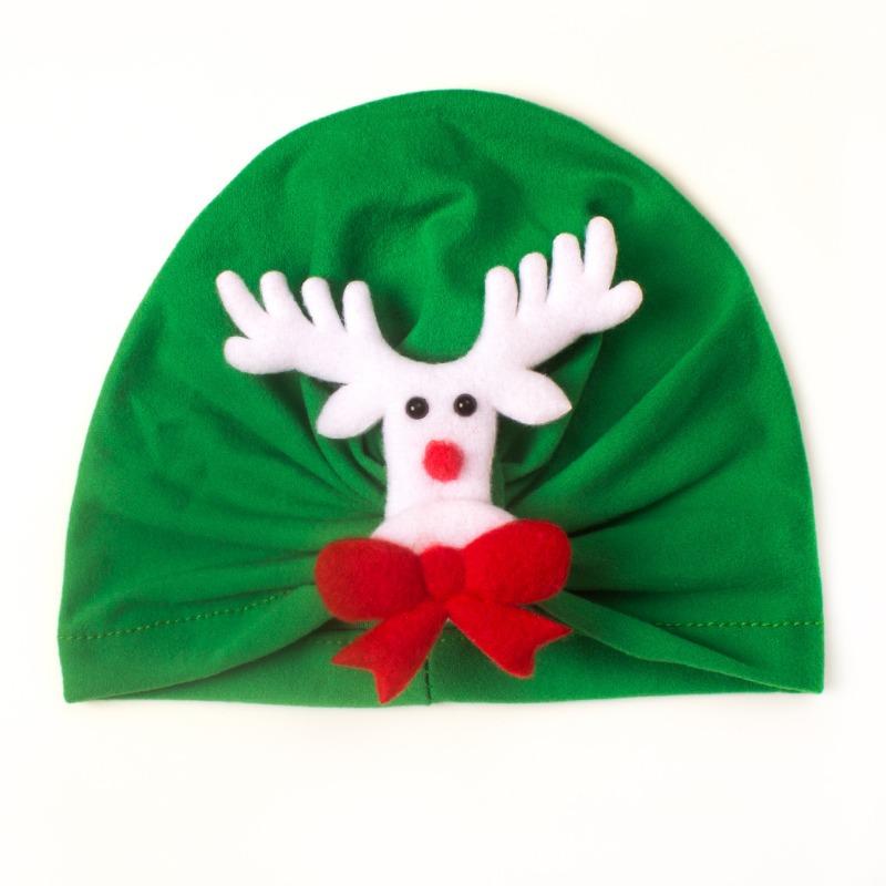 

Children s cartoon deer head Santa pullover hat baby Christmas decoration thermal hat baby hat