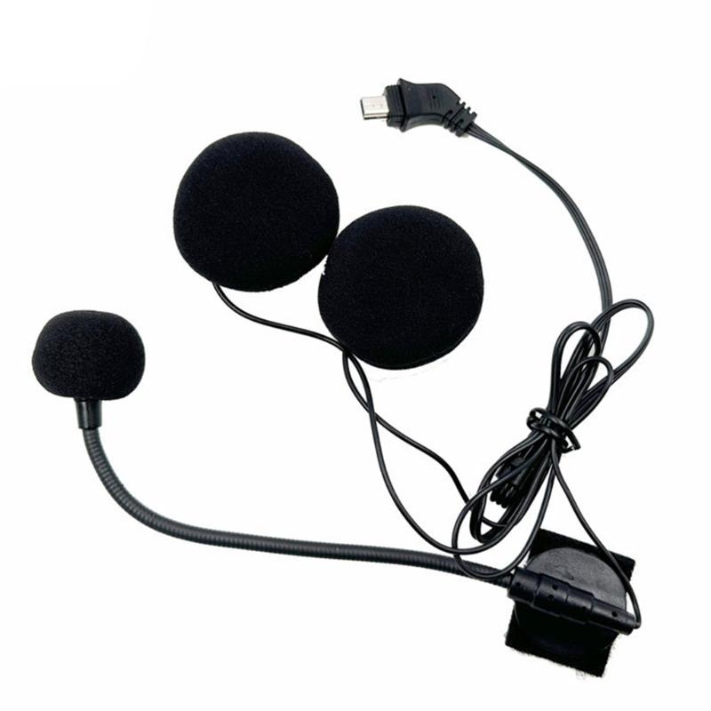 Half Face Helmet Motorcycle Earphone Headphone Motorcycle Helmet Intercom Headset with Microphone Noise Cancellation