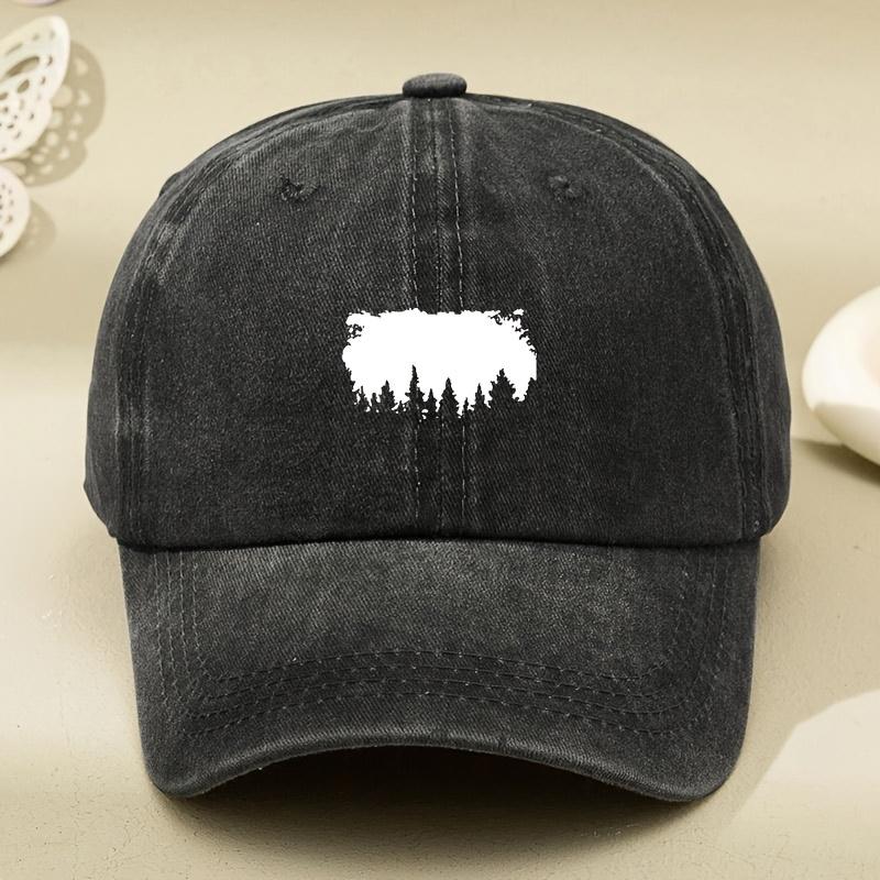Forest printed baseball cap for men and women,adjustable retro foreign trade cap suitable for outdoor leisure and sun protection