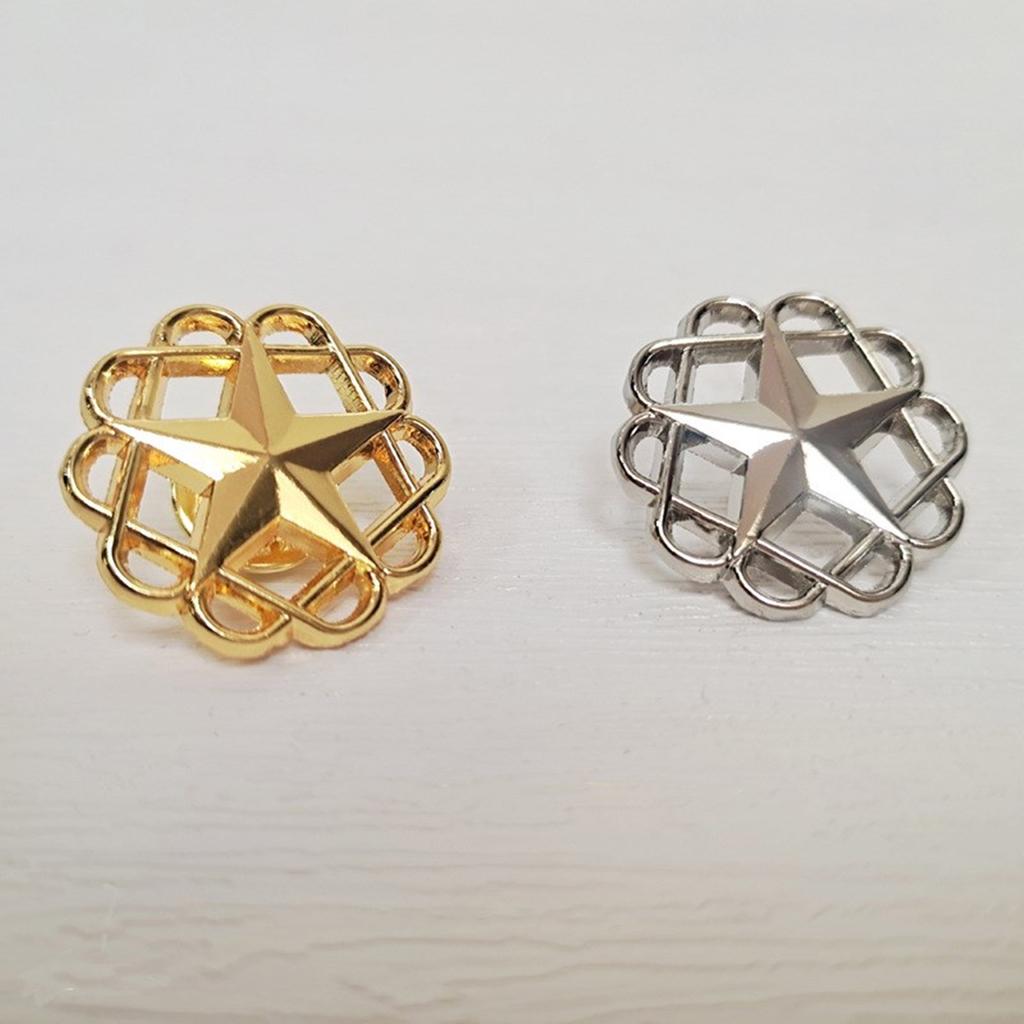 Elegant Hollow Star Lapel Pin Badge Fashion Accessory Portable for Men's Suit Shirt with Secure Backing Outfits