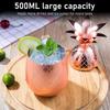 500ml Cocktail-Shaker-Becher Polierte Glatte Oberfläche Ananas-Cocktailbecher Party