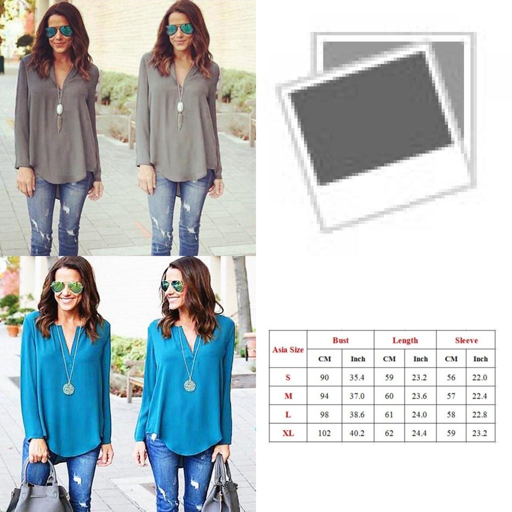 Elegant Fashion Women Blouse Chiffon Long Sleeve Ladies T Shirt Casual Loose Shirt Tops