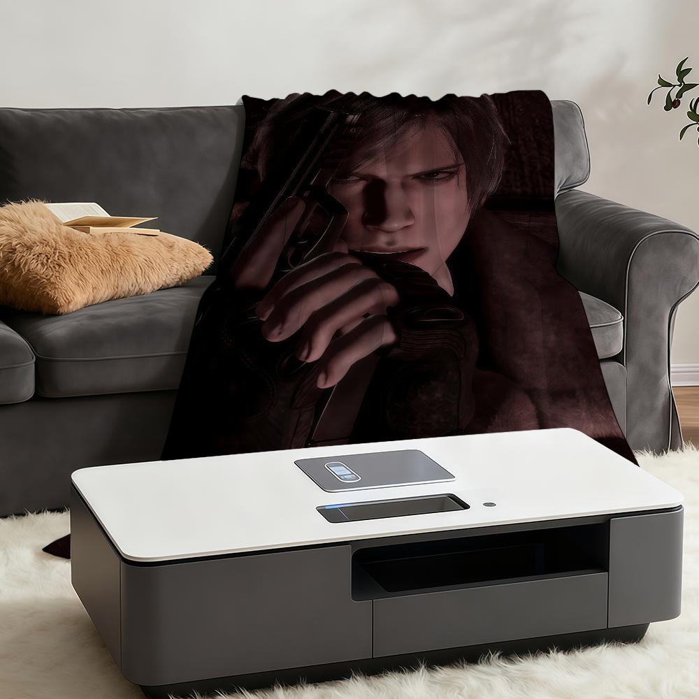 Leon Scott Kennedy R-ResidentS-ES Blanket Throw Super Cosy Plush Living Room Sofa Couch Childish Birthday Gifts