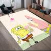 SpongeBob SquarePants2 Flannel Pattern Square Carpet,Area Rug,Carpet Rug for Living Room Bedroom Sofa Playroom Decor,Non-slip Floor Mat
