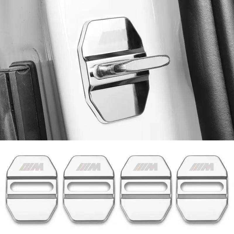 4pcs Car Styling Door Lock Protection Cover Stainless Steel Accessories For BMW M Performance E46 E90 E60 F20 X1 F10 X3 pendant PK2