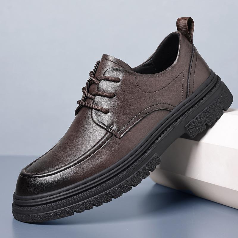 

[Обувь хорошего качества] Весна 2025 года, повседневная мужская кожаная обувь, британский тренд, повседневная обувь 44