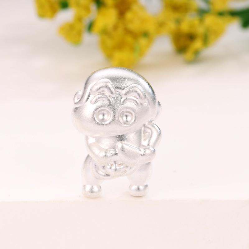 Sterling Silver 999 Crayon Bear Charm DIY Bracelet String