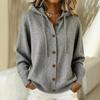 Womens Knit Hooded Cardigan Sweater 2026 Fall Winter Loose Fit Solid Color Casual Chic Outerwear