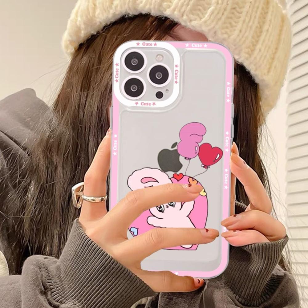 Esther Bunny Phone Case For iPhone 11 12 13 14 Mini Pro Max XR X XS TPU Clear Case For 8 7 6 Plus SE 2020