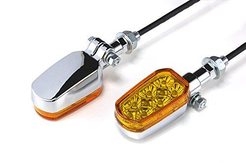 Bike Parts Center Universal LED Brilliant Turn Signals, Orange, 313813