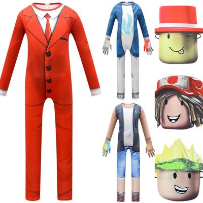 Kinderspiel Tasche Devs Langarm Strampler Masken Set Kinder Jungen Cosplay Kostüm Weihnachten Halloween Outfit