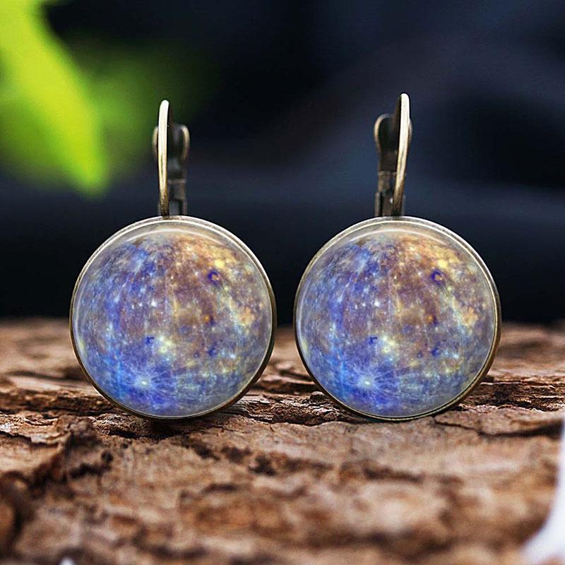 Fashion Earring Y2K Vintage Marigold Time Gem Flower Ear Buckle