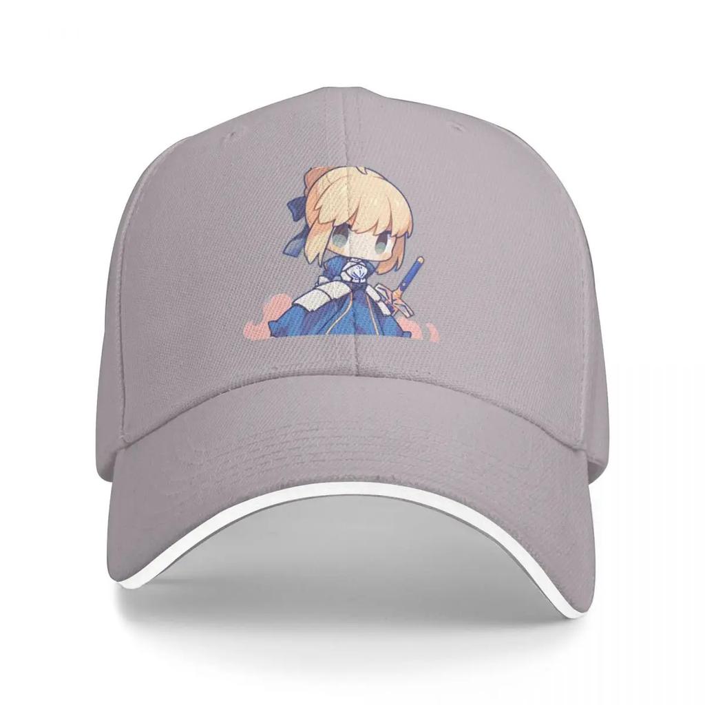 Saber FT Cute Anime Girl Chibi Style Baseball Cap Dad Hat Snap Back Hat Golf Cap Luxury Cap Golf Unisex Womens