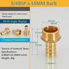Pagoda Connector 6 8 10 12 14 16 19mm Hose Barb Connector Hose Tail Thread 3/4 BSP Thread PC Male Brass Water Pipe Fittings