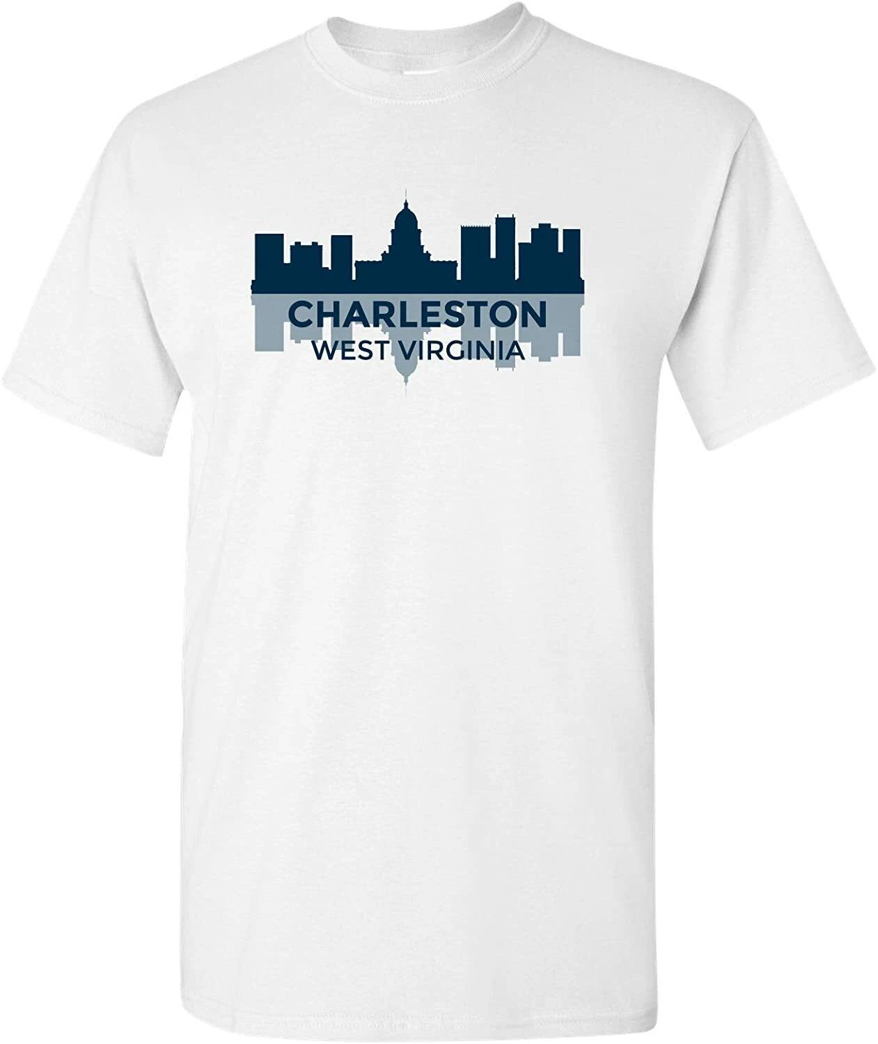 Charleston West Virginia Skyline - State City Hometown Pride T Shirt - White 2XL