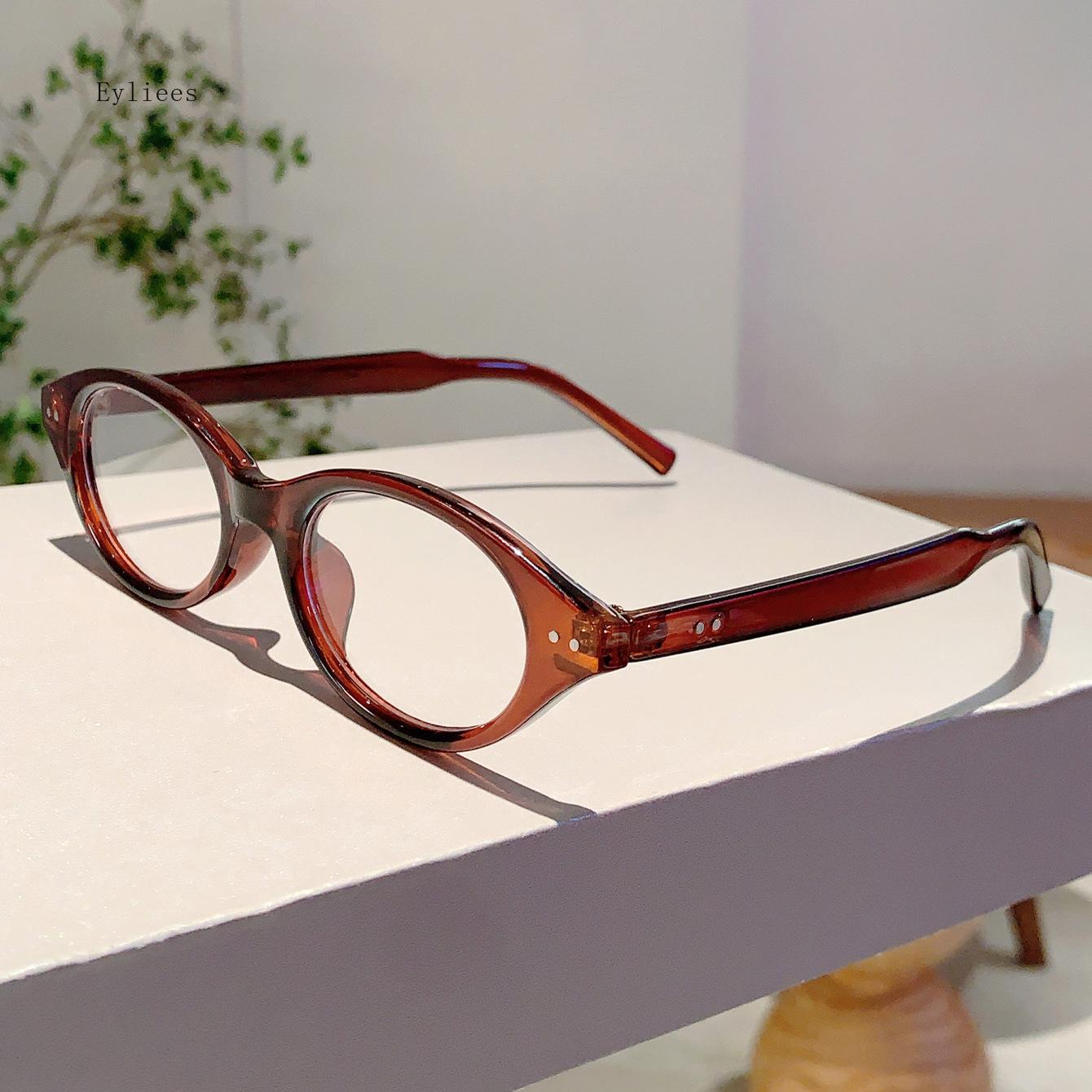 

Women Optical Glasses Anti Blue Light Concave Shaped Eyeglass Fake Glasses Korean Version of Rice Nail Large Square Eyewear