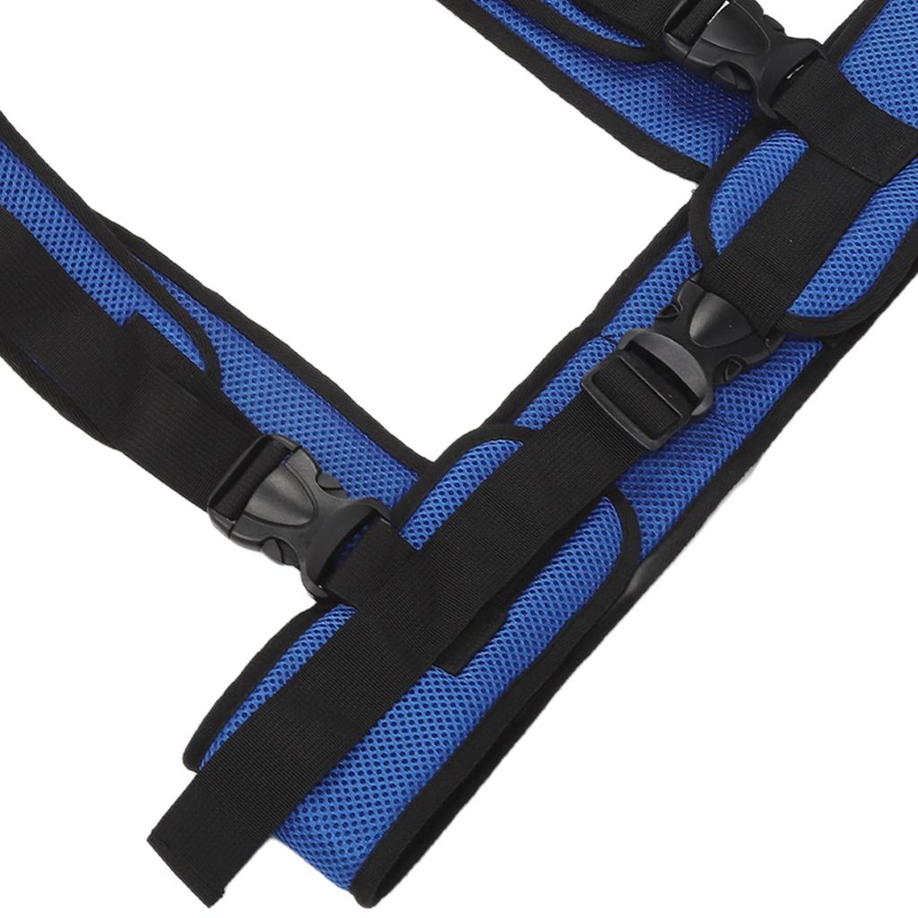 Wheelchair Belt Support Vest Adjustable Wheelchair Belt Breathable Whole Body Blue Seatbelt