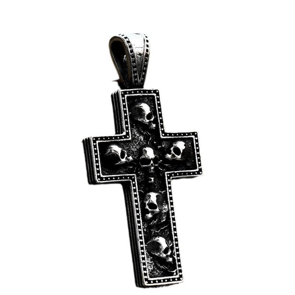 Stereo Skull Texture Cross Crow Head Halloween Decoration Novelty Skull Pendant  Gifts
