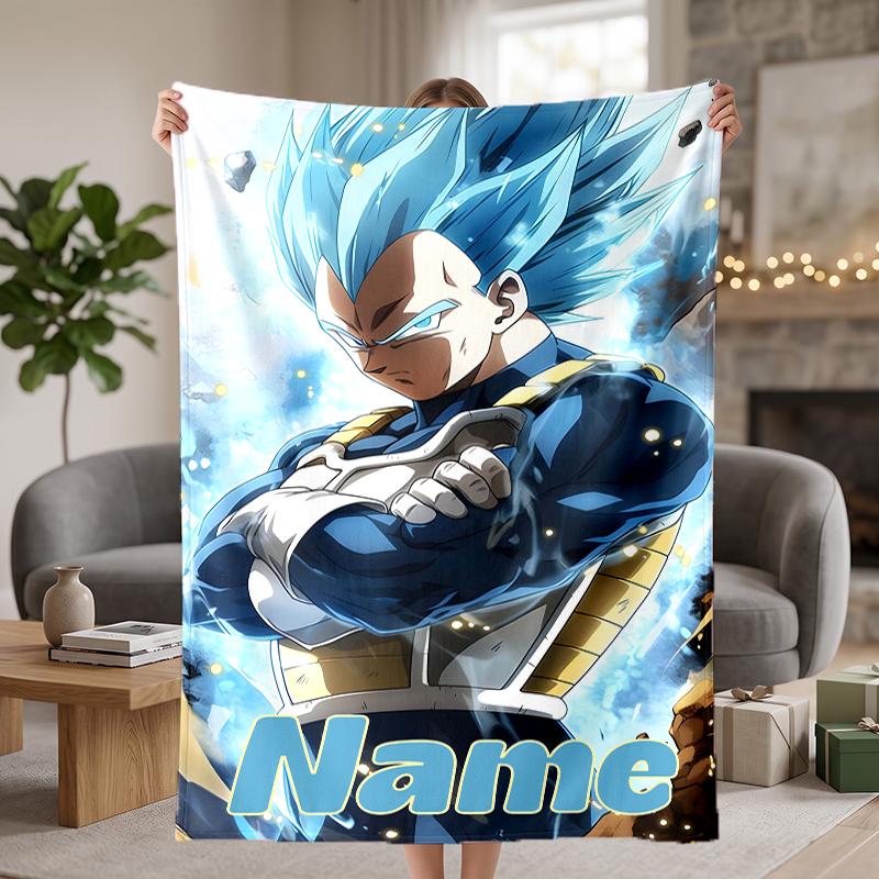 Vegeta Custom Flannel Blankets Soft Warm Cozy Throws for Home Decor Holiday Gifts