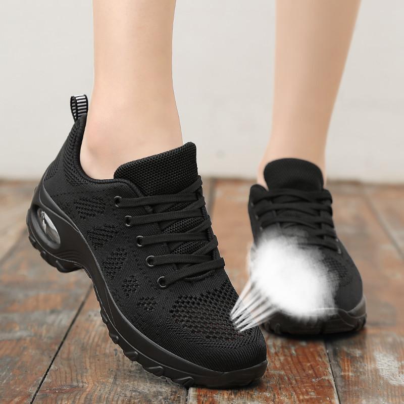 Sneakers summer new mesh breathable running shoes air cushion platform casual travel shoes