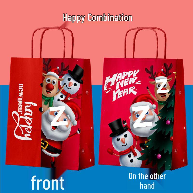 Holiday Gift Bags - Christmas, New Year, Spring Festival, Cartoon Party Favor Handled Paper Packaging