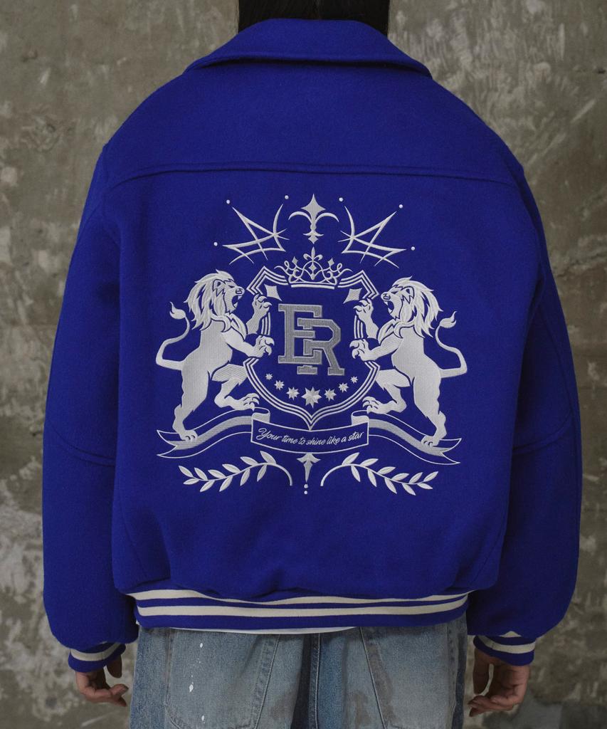 Erer Nautical Varsity Jacket Blue