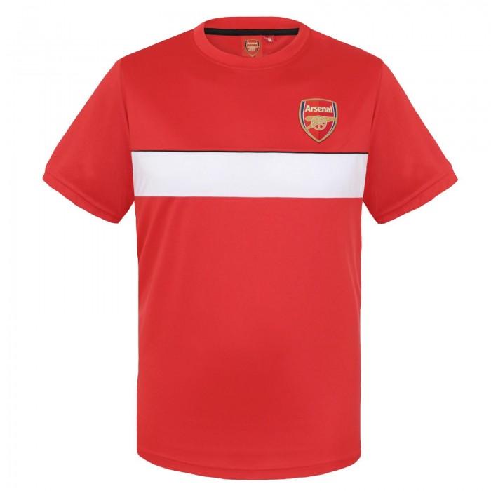 Arsenal FC Mens Striped Polyester T-Shirt