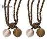 Adjustable Curtain Ties 2Pcs Tiebacks Rope, Decorative Handmade Tie Back, Simple Securing Holdbacks Ropes for Living Room Bedroom Window Sheer Drapes