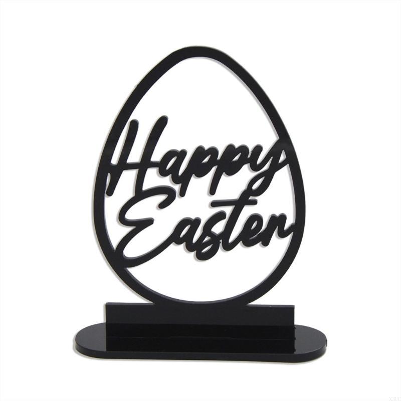 

Easter Rabbit Decorations Spring Home Decor Hollow Out Acrylic Standing Rabbit Eggs Figurine Statue Ornaments Party Gifts X3UC