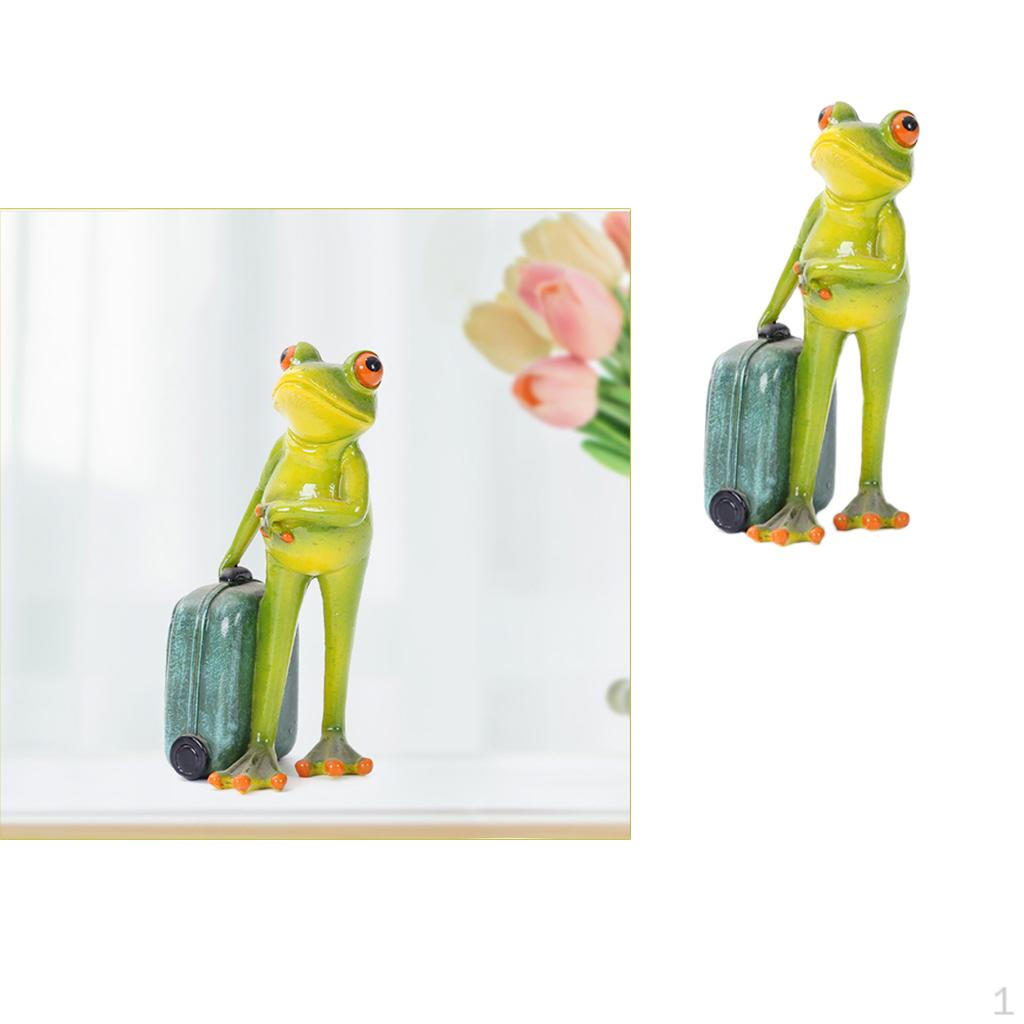 Креативные фигурки лягушек из смолы, статуэтка сидящей лягушки, коллекционные фигурки 7x7x14CM