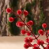 Simulation Red Fruit Non-fading DIY Lightweight Ornamental Fake Foam Red Fruit Plant Branch for Garden