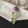 Mushroom Umbrella Wool Felt Animal Pendant Mountain Climbing Bear Fairy Tale Style Keychain  Couple