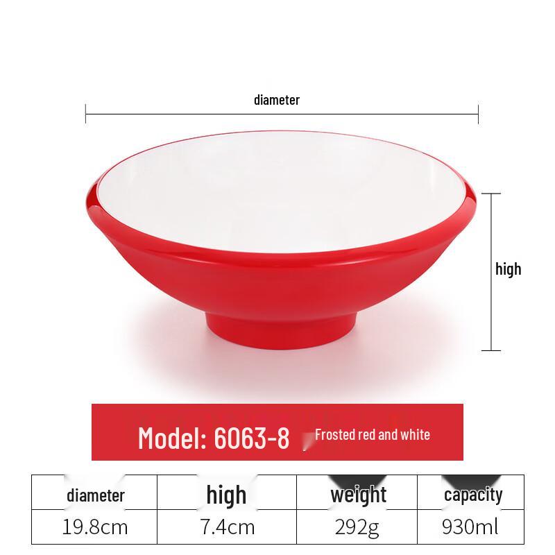 Handon Melamine Nordic Square Noodle Bowl