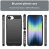 For iPhone 16e Case with Screen Film WANLONFENG LS Series Big Lens Hole Brushed Texture TPU Phone Cover