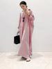 European & American Women's Plus Size Loose Striped Print Long Dress