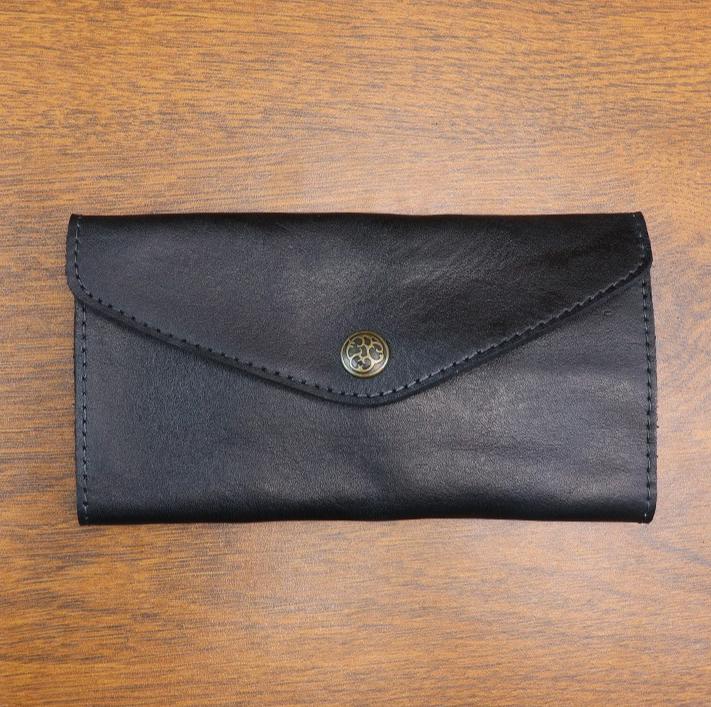 Handgefertigte pflanzlich gegerbte Leder Herren- und Damen-Langbrieftasche aus echtem Leder mit großem Fassungsvermögen, Hand-Zehenabdeckungsschicht, Rindsleder-Tasche