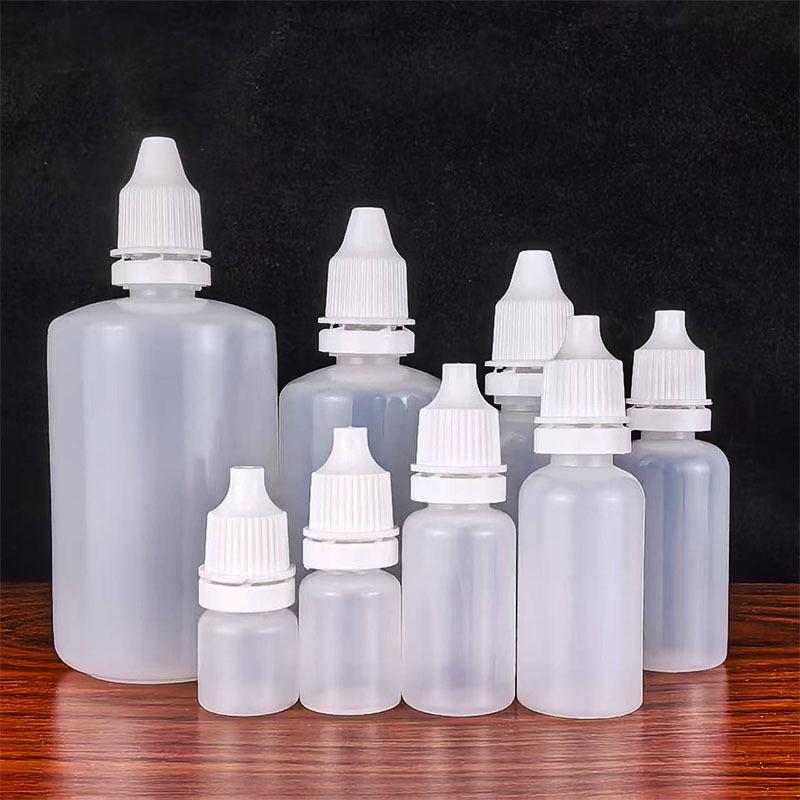 20ml, 50ml, 100ml Translucent HDPE Dropper Bottles - Squeeze & Eye Drop Design