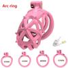 Pink Male Penis Chastity Cage Set Mini Small Bird Chastity Cage With 4 Size Cock Ring Penis Lock Bondage Slave Man Sex Toy