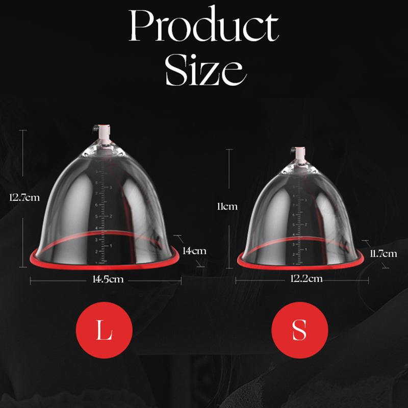 Breast & Buttocks Vacuum Therapy Massager Pump Suction Machine with Cupping Cups Lifting Enlargement Lifting Vacuum Suction