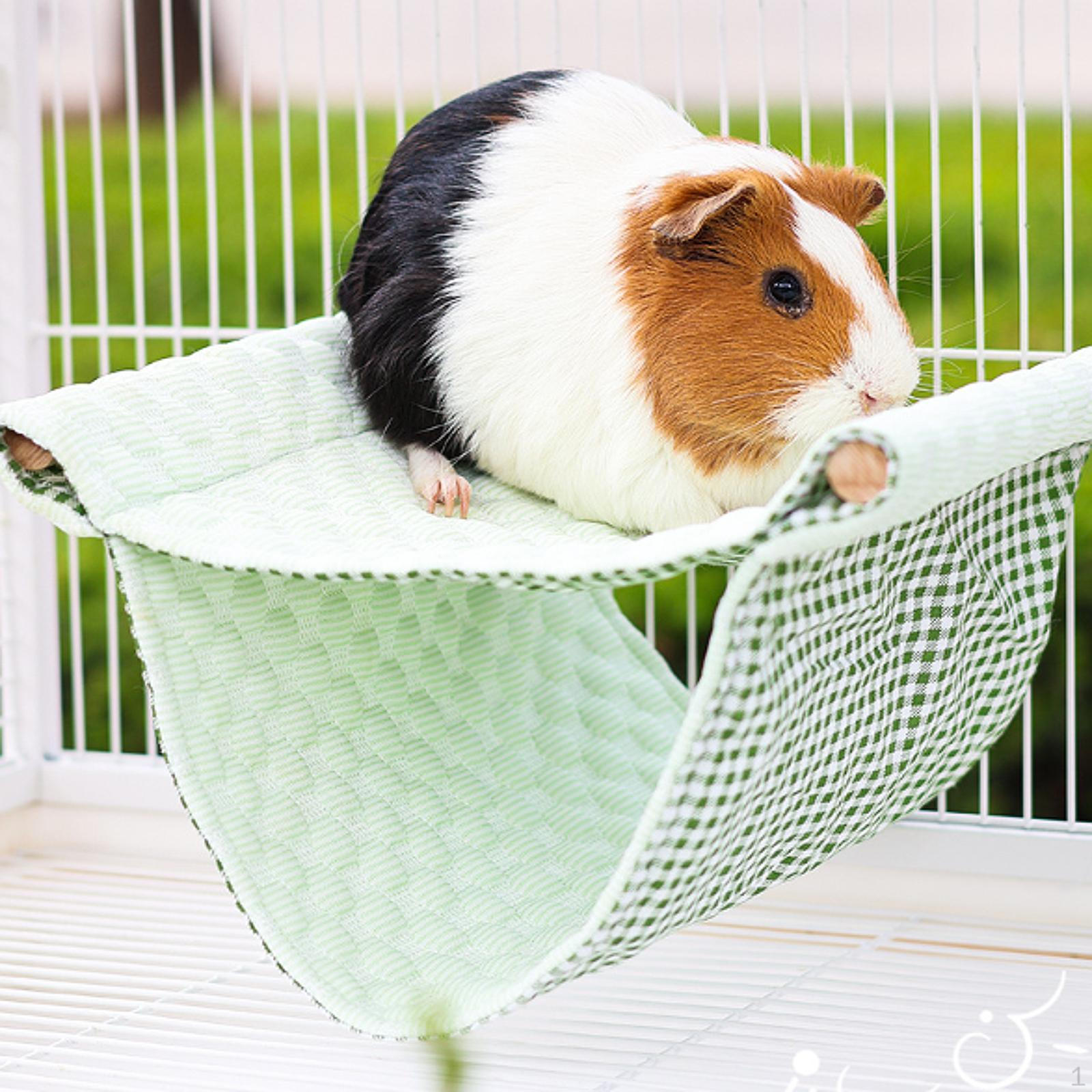 

Гамак для хомяков и морских свинок, гнездо для мелких животных, аксессуар для клетки зелёный
