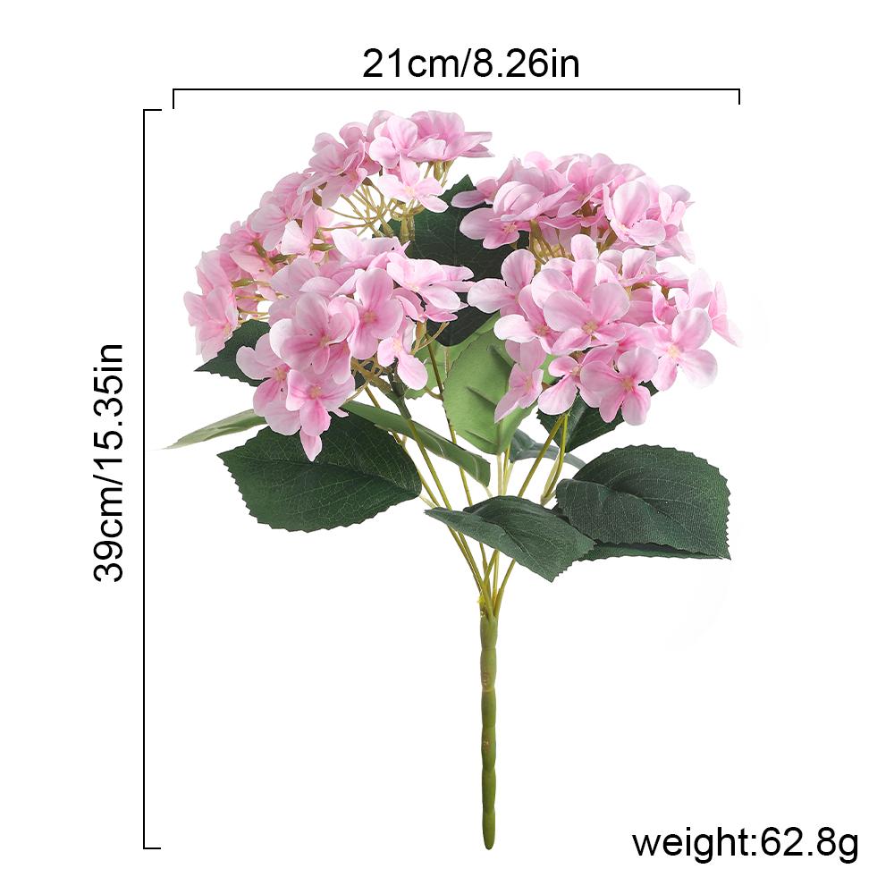 1 Stück Hortensie Künstliche Blumenstrauß 39CM Kunstblume für Heimdeko Garten Hochzeitsdekoration Party DIY Blumenarrangement