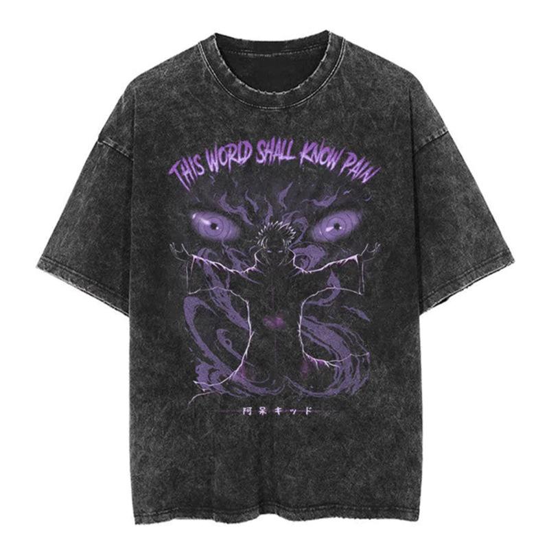 Cartoon Spell Battle Oversized Retro 3D Printed Loose Large Round Neck Cotton Short Sleeve T-Shirts Men’s